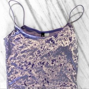 Purple Velvet Crop Top
